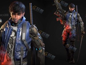 UE5素材—赛博朋克武士模型