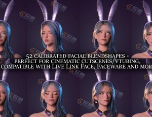 UE5素材—模块化性感格斗动漫战士女孩模型