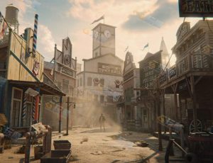 玩酷CG网—狂野西部城镇建筑模型