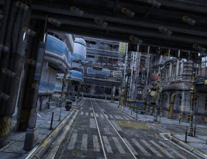 Blender资源—赛博朋克复古街道工程源文件