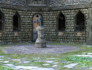 Blender资源—中世纪老旧庭院工程源文件