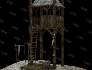 Blender资源—中世纪瞭望台工程模型