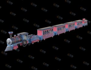 Blender资源—复古火车模型