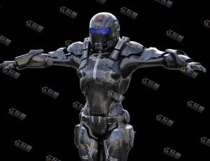 Blender资源—钢铁科幻机器人模型