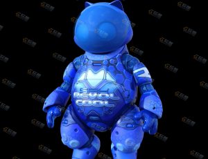 Blender资源—科幻可爱猫头机器人V3