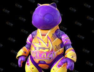 Blender资源—科幻可爱猫头机器人V4