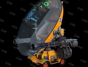 Blender资源—科幻迷你武装单人车模型