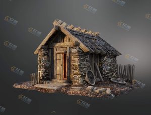 Blender资源—中世纪小木屋工程模型