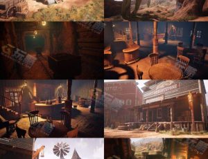 UE5素材—西部沙漠小镇