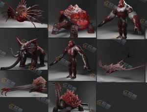 Blender资源—阿修罗之怒怪物模型包