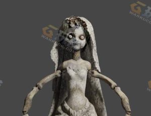 Blender素材—风格化僵尸新娘模型