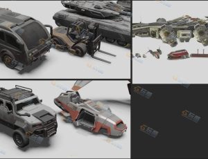 Blender资源—科幻驾驶器模型包