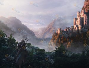 Blender素材—中世纪峡谷山林城堡大景工程源文件