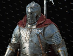 Blender资源—中世纪盔甲戟兵模型