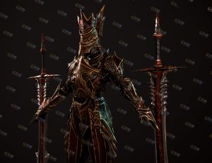 Blender资源—中世纪地狱骑士模型