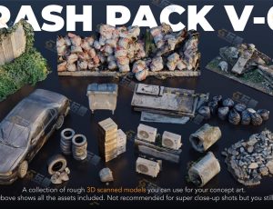 扫描废墟堆Blender资产库