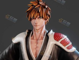 Blender素材—死神黑崎一护模型