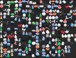 圣诞节主题道具模型Blender资产库