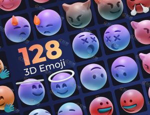Emoji表情模型Blender资产库