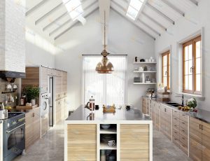 现代居家宽敞厨房Blender工程源文件