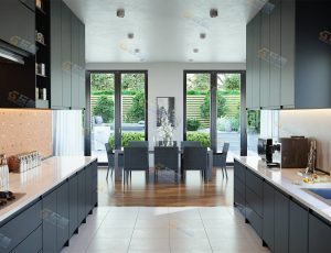 时尚厨房饭厅Blender工程源文件