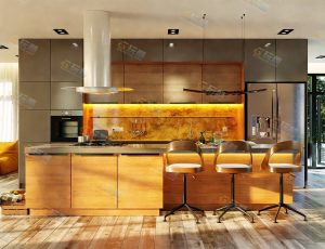 现代高雅厨房Blender工程源文件