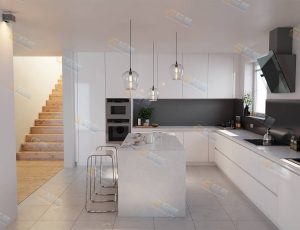 现代简约风厨房Blender工程源文件