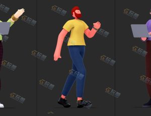 C4D卡通时尚简约人物