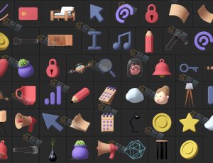 C4D可爱商务主题模型包