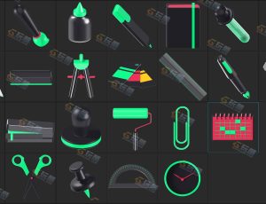 商务手工工具主题模型Blender资产库