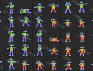 创意可爱卡通人物Blender资产库