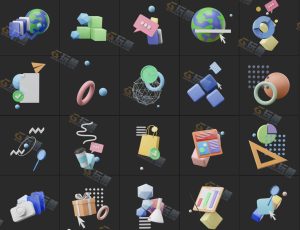 科技信息传递主题模型Blender资产库