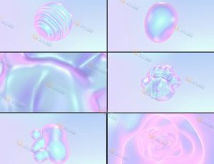 6个镭射VJ运动图形动画场景Blender工程源文件