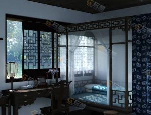 Blender资源—中国古代卧室工程源文件