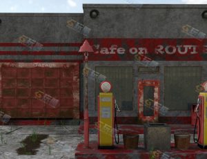 Blender资源—荒废服务站工程模型