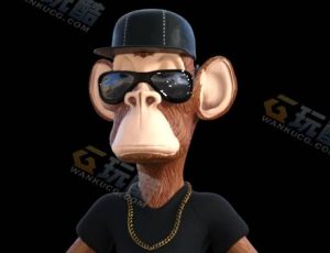 Blender素材—NFT嘻哈猴子模型