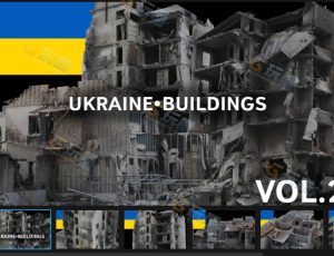 Blender素材—乌克兰城市废墟扫描模型2
