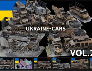 Blender素材—乌克兰破旧扫描汽车模型2