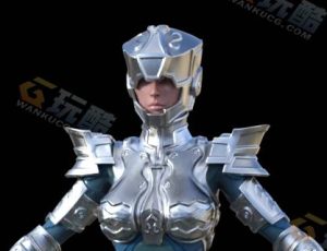 Blender素材—圣装铠甲机甲人模型