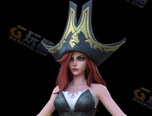 Blender素材—英雄联盟女海盗模型