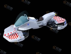 Blender素材—赛博朋克科幻超级飞行摩托车模型