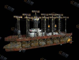 Blender素材—废弃大轮船模型