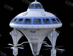 Blender素材—高级ufo飞船模型