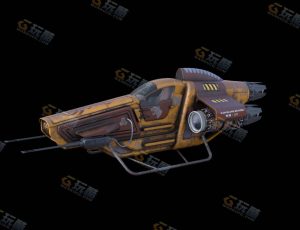 Blender素材—科幻废土赛博飞船模型