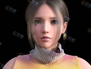Blender素材—知性美女模型
