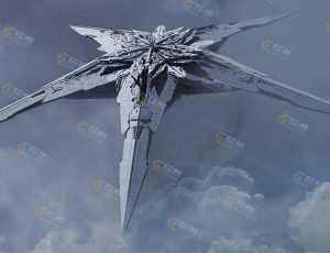 Blender素材—五角星宇宙飞船模型
