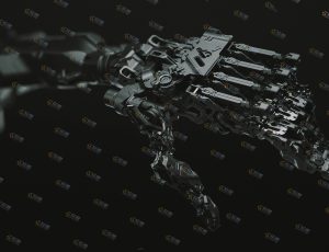 Blender素材—超高精度机械手臂模型