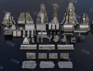 超级科技建筑群Blender资产库