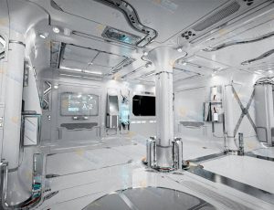 Blender素材—科技空间大厅工程源文件