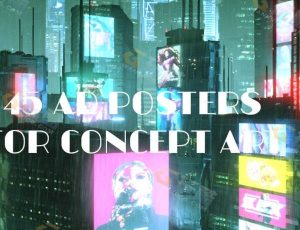 赛博朋克广告牌贴花